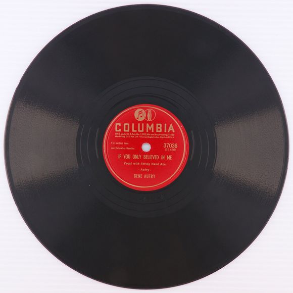 Gene Autry If You Only Believed In Me / Purple Sage 1946 10" 78 rpm Record 37036 - Picture 2 of 16